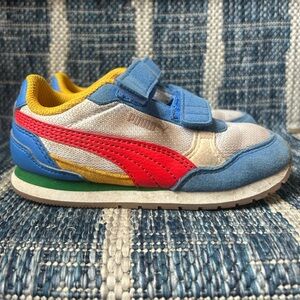 PUMA Easy Rider Kids' Colorblock Velcro Sneakers. Size 9C
